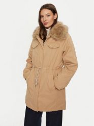 Guess Parka Lucie W4BL45 WGK30 Beżowy Regular Fit. Brązowe parki Guess, xs, z bawełny, bez kaptura. Za 969.99 zł.