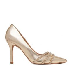 Szpilki Nine West. Żółte szpilki Nine West, bez wzorów, bez obcasa, na szpilce, bez zapięcia. Za 229.99 zł.