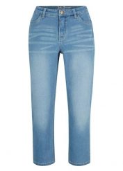 "Dżinsy 7/8 ""komfort-stretch""". Niebieskie jeansy bonprix, bez wzorów. Za 119.99 zł.
