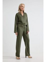 Josephine & Co Spodnie "Angelo" w kolorze khaki rozmiar: 40. Brązowe spodnie materiałowe Josephine & Co, na co dzień, bez wzorów, z lyocellu, z podwyższonym stanem. Za 300.45 zł.