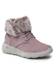 Skechers Botki On-The-Go Joy Plush Dreams 144042/LAV Fioletowy. Fioletowe botki Skechers, bez wzorów, ze skóry, bez obcasa, na płaskiej podeszwie, bez zapięcia. Za 379.99 zł.