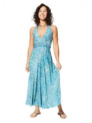 Ipanima Sukienka w kolorze niebieskim rozmiar: 34-40. Niebieskie sukienki Ipanima, bez wzorów, bez kołnierzyka, bez ramiączek, maxi. Za 78.99 zł.