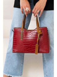 Lia Biassoni Skórzana torebka "Acco" w kolorze czerwono-jasnobrązowym - 32 x 22 x 12 cm rozmiar: onesize. Brązowe torby na ramię Lia Biassoni, bez wzorów, z materiału, na ramię, bez dodatków. Za 304.99 zł.