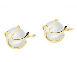 Złote kolczyki z perłami. Żółte kolczyki Apart, złote. Za 519.00 zł.