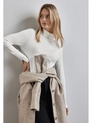 Street One Sweter w kolorze białym rozmiar: 38. Białe golfy Street One, bez wzorów, ze splotem, bez ramiączek. Za 96.83 zł.