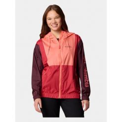 Wiatrówka damska Columbia Lily Basin II. Czerwone kurtki sportowe Columbia, l, bez wzorów, z softshellu, bez kaptura, trekkingowe. Za 269.00 zł.