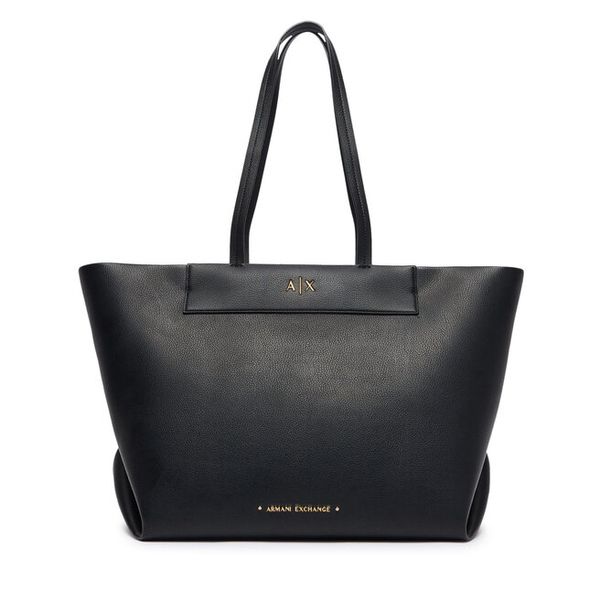 Torebka Armani Exchange. Czarne torebki klasyczne Armani Exchange, bez wzorów, bez dodatków. Za 754.99 zł.
