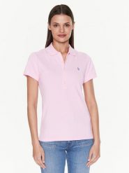 Polo Ralph Lauren Polo 211870245013 Różowy Slim Fit. Czerwone koszulki polo Polo Ralph Lauren, xxl, bez wzorów, z bawełny, bez kołnierzyka, bez ramiączek. Za 639.99 zł.