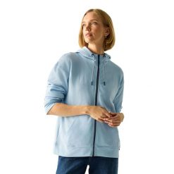 Damska Bluza Z Kapturem Bayletta Z Pełnym Zamkiem Błyskawicznym. Niebieskie bluzy Regatta, l, bez wzorów, z dżerseju, z kapturem. Za 179.99 zł.