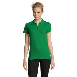 Damska Koszulka Polo Perfect. Zielone koszulki polo SOL'S, s, bez wzorów, bez kołnierzyka, bez ramiączek. Za 75.99 zł.
