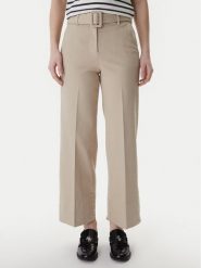 Marella Spodnie materiałowe Nicchia 2613131074 Beżowy Regular Fit. Brązowe spodnie materiałowe Marella, bez wzorów, z bawełny. Za 859.99 zł.