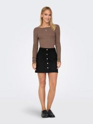 ONLY Spódnica w kolorze czarnym rozmiar: XL. Czarne spódnice Only, na co dzień, xl, bez wzorów, z bawełny, mini, proste. Za 96.95 zł.