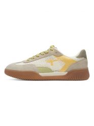 Tamaris Sneakersy w kolorze beżowo-żółto-zielonym rozmiar: 37. Brązowe trampki Tamaris, bez wzorów, z materiału, bez zapięcia. Za 149.31 zł.