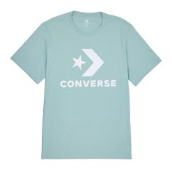 Koszulka Converse Go-To Star Chevron Logo Standard-Fit T. Zielone koszulki sportowe Converse, bez wzorów, bez ramiączek. Za 79.99 zł.