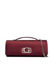 Guess Torebka Zalina Mini HWSE93 50720 Bordowy. Czerwone torebki klasyczne Guess, z aplikacjami, z materiału, bez dodatków. Za 639.99 zł.