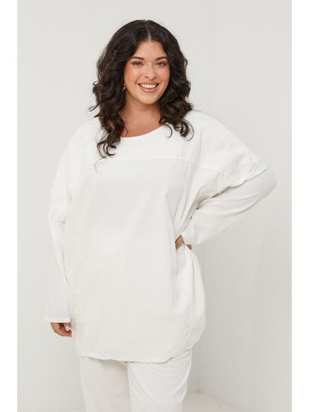 Curvy Lady Koszulka w kolorze białym rozmiar: 44/46. Białe bluzki Curvy Lady, bez wzorów, klasyczne, bez kołnierzyka, bez ramiączek. Za 174.95 zł.