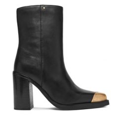 Botki Bronx. Czarne botki Bronx, bez wzorów, bez obcasa, na słupku, bez zapięcia. Za 729.99 zł.