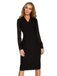 Stylove Sukienka w kolorze czarnym rozmiar: XL. Czarne sukienki Stylove, xl, bez wzorów, bez kołnierzyka, bez ramiączek, midi. Za 175.67 zł.