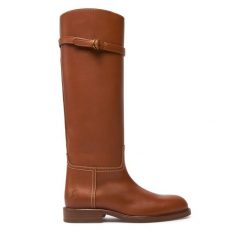 Kozaki Polo Ralph Lauren. Brązowe kozaki Polo Ralph Lauren, bez obcasa, na płaskiej podeszwie, bez zapięcia. Za 2,439.00 zł.