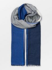 Becksöndergaard Szal "Kikko" w kolorze granatowo-szarym - 200 x 100 cm rozmiar: onesize. Niebieskie szaliki Becksöndergaard, bez wzorów, z bawełny. Za 131.12 zł.