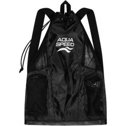 Worek plecak pływacki Aqua Speed Gear Bag. Czarne plecaki Aqua-Speed, bez wzorów. Za 54.99 zł.