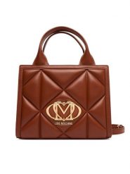 LOVE MOSCHINO Torebka JC4081PP1NLC0312 Brązowy. Brązowe torebki klasyczne Love Moschino, bez wzorów, ze skóry, bez dodatków. Za 1,039.00 zł.
