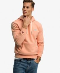 Superdry Bluza z kapturem Essential Logo Classic luźny krój – CORAL REEF. Brązowe bluzy sportowe Superdry, xl, bez wzorów, z bawełny, z kapturem. Za 312.20 zł.