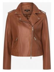 More & More Skórzana kurtka w kolorze jasnobrązowym rozmiar: 34. Brązowe kurtki More & More, bez wzorów, z materiału, bez kaptura. Za 204.96 zł.