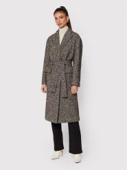 Pinko Płaszcz przejściowy Camille 1G18CN A03H Brązowy Regular Fit. Brązowe płaszcze Pinko, bez wzorów, z syntetyku, bez kaptura. Za 2,199.00 zł.