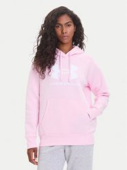 Under Armour Bluza Ua Rival Fleece Big Logo 1379501 Różowy Loose Fit. Czerwone bluzy Under Armour, l, bez wzorów, z bawełny, bez kaptura. Za 239.99 zł.
