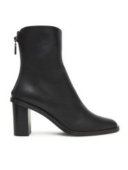 Max Mara Botki Midiboot80 25247960726 Czarny. Czarne botki Max Mara, bez wzorów, ze skóry, bez obcasa, na słupku, bez zapięcia. Za 4,059.00 zł.
