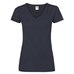 Koszulka Z Dekoltem W Szpic Dla Kobiet. Niebieskie bluzki FRUIT OF THE LOOM, l, bez wzorów, sportowe, bez kołnierzyka, bez ramiączek. Za 33.99 zł.