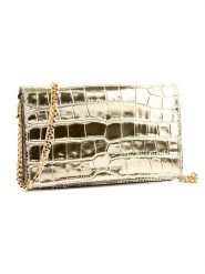 Michael Kors Skórzana torebka w kolorze złotym - 22 x 14 x 6 cm rozmiar: onesize. Żółte torby na ramię Michael Kors, bez wzorów, z materiału, na ramię, bez dodatków. Za 592.99 zł.
