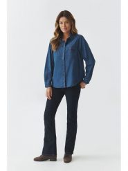 TATUUM Koszula dżinsowa w kolorze granatowym rozmiar: 44. Niebieskie koszule Tatuum, bez wzorów, bez kołnierzyka, bez ramiączek. Za 245.95 zł.