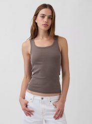 GAP Top w kolorze brązowym rozmiar: S. Brązowe topy GAP, s, bez wzorów, ze splotem, bez kołnierzyka, bez ramiączek. Za 70.90 zł.