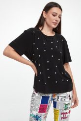 Bluzka damska z dżetami JOSEPH RIBKOFF. Bluzki Joseph Ribkoff, xs, bez wzorów, bez kołnierzyka, bez ramiączek. Za 809.00 zł.
