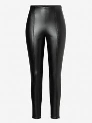 More & More Legginsy w kolorze czarnym rozmiar: 36. Czarne legginsy More & More, bez wzorów, ze skóry, z podwyższonym stanem. Za 123.25 zł.