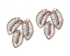 Kolczyki z mosiądzu pozłacane z cyrkoniami - liście. Kolczyki Artelioni, z cyrkonią, pozłacane. Za 219.00 zł.