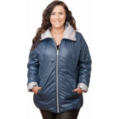 Niebieska, przejściowa kurtka damska duże rozmiary JESIEŃ OVERSIZE PLUS SIZE. Niebieskie kurtki Moda Size Plus Iwanek, na jesień, l, bez wzorów, z materiału, bez kaptura. Za 199.90 zł.
