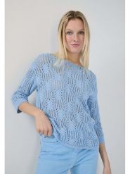 More & More Sweter w kolorze błękitnym rozmiar: 38. Niebieskie swetry More & More, bez wzorów, bez ramiączek. Za 144.58 zł.
