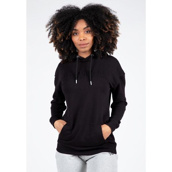 Crowley WoMęskie Oversize bluza z kapturem - Czarny. Czarne bluzy GORILLA WEAR, m, bez wzorów, z bawełny, z kapturem. Za 303.00 zł.