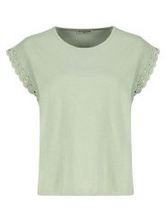 Eight2Nine Koszulka w kolorze zielonym rozmiar: XS. Zielone bluzki Eight2Nine, xs, bez wzorów, z bawełny, bez kołnierzyka, bez ramiączek. Za 43.99 zł.