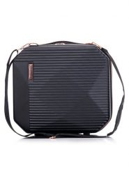 Semi Line Kuferek T5821-2 Czarny. Czarne torebki klasyczne Semi Line, bez wzorów, z tworzywa sztucznego, bez dodatków. Za 99.99 zł.