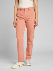 Lee Dżinsy - Regular fit - w kolorze pomarańczowym rozmiar: W28/L33. Pomarańczowe jeansy Lee, l, z aplikacjami, z podwyższonym stanem. Za 254.95 zł.