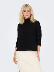 ONLY Sweter "Bari" w kolorze czarnym rozmiar: XS. Czarne swetry Only, xs, bez wzorów, bez ramiączek. Za 99.45 zł.