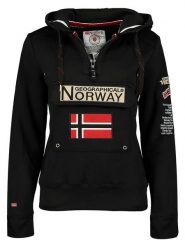 Geographical Norway Bluza "Gymclass" w kolorze czarnym rozmiar: S. Czarne bluzy sportowe Geographical Norway, s, bez wzorów, z bawełny, z kapturem. Za 105.63 zł.