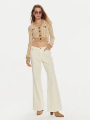 Guess Kardigan Tiffany W4BR0F Z3K40 Beżowy Regular Fit. Brązowe kardigany Guess, xl, z aplikacjami, z wiskozy. Za 229.99 zł.
