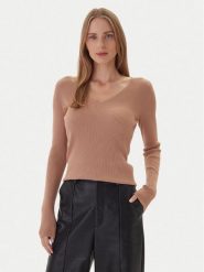 Kontatto Sweter 3M0818C Beżowy Slim Fit. Brązowe swetry Kontatto, m, bez wzorów, z syntetyku, bez ramiączek. Za 309.99 zł.