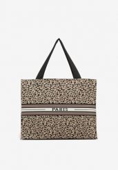 Brązowa Prostokątna Torebka Shopperka z Zapięciem na Suwak Salaniela. Brązowe shopper Born2be, bez wzorów, z jeansu, eleganckie, bez dodatków. Za 74.99 zł.