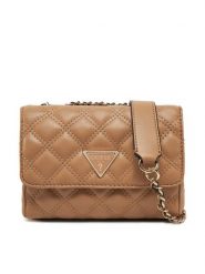 Guess Torebka HWQG87 48740 Beżowy. Brązowe torebki klasyczne Guess, z aplikacjami, ze skóry, bez dodatków. Za 289.99 zł.